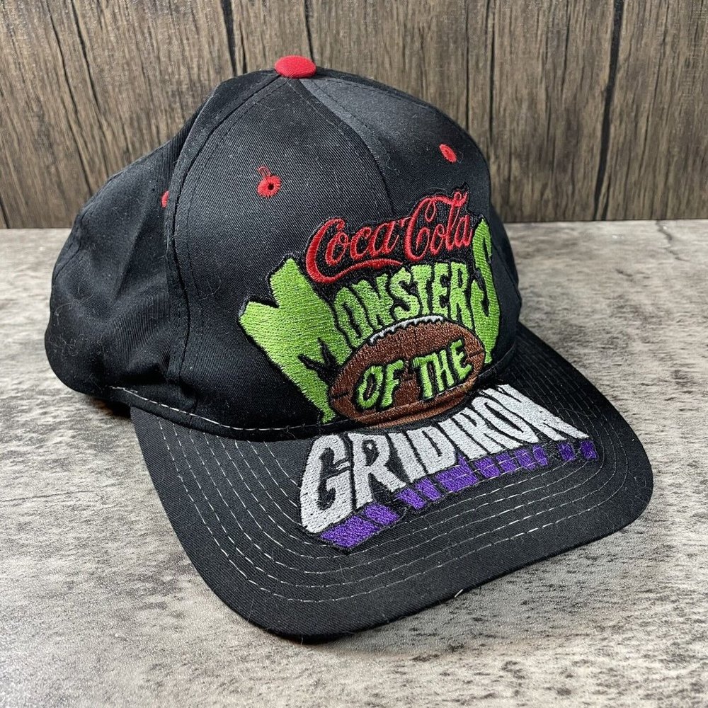 VINTAGE 1994 Coca Cola Monsters Of The Gridiron Snapback Starter Hat